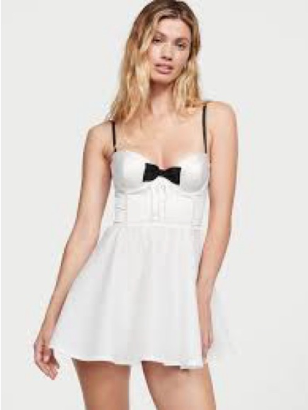 NWT Victoria’s Secret Bow Topped Bustier Slip Dress Sz Medium